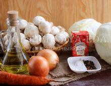 Тушеные овощи с грибами - шампиньонами: рецепт с фото